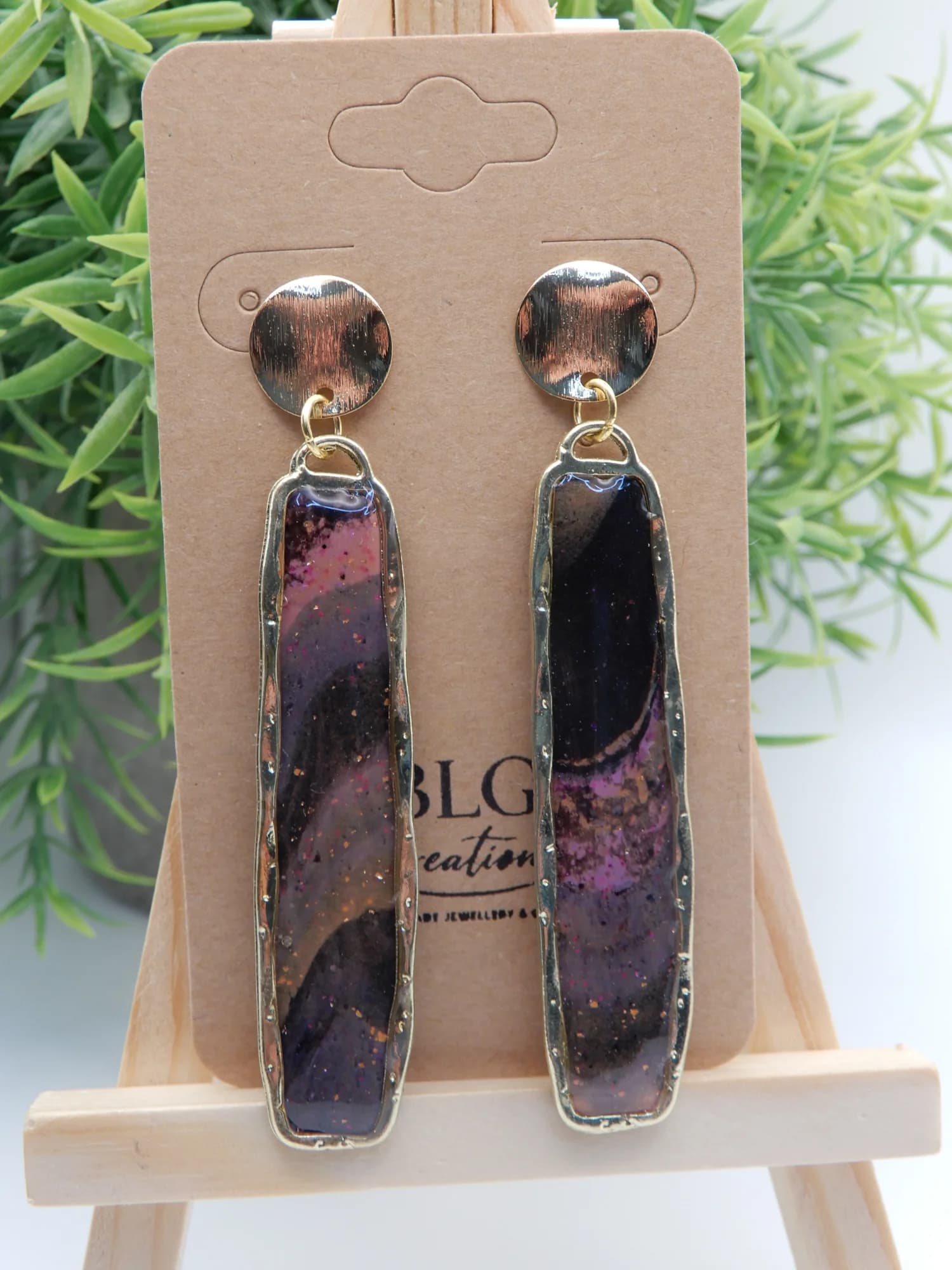 Midnight Harvest Long Statement Earrings