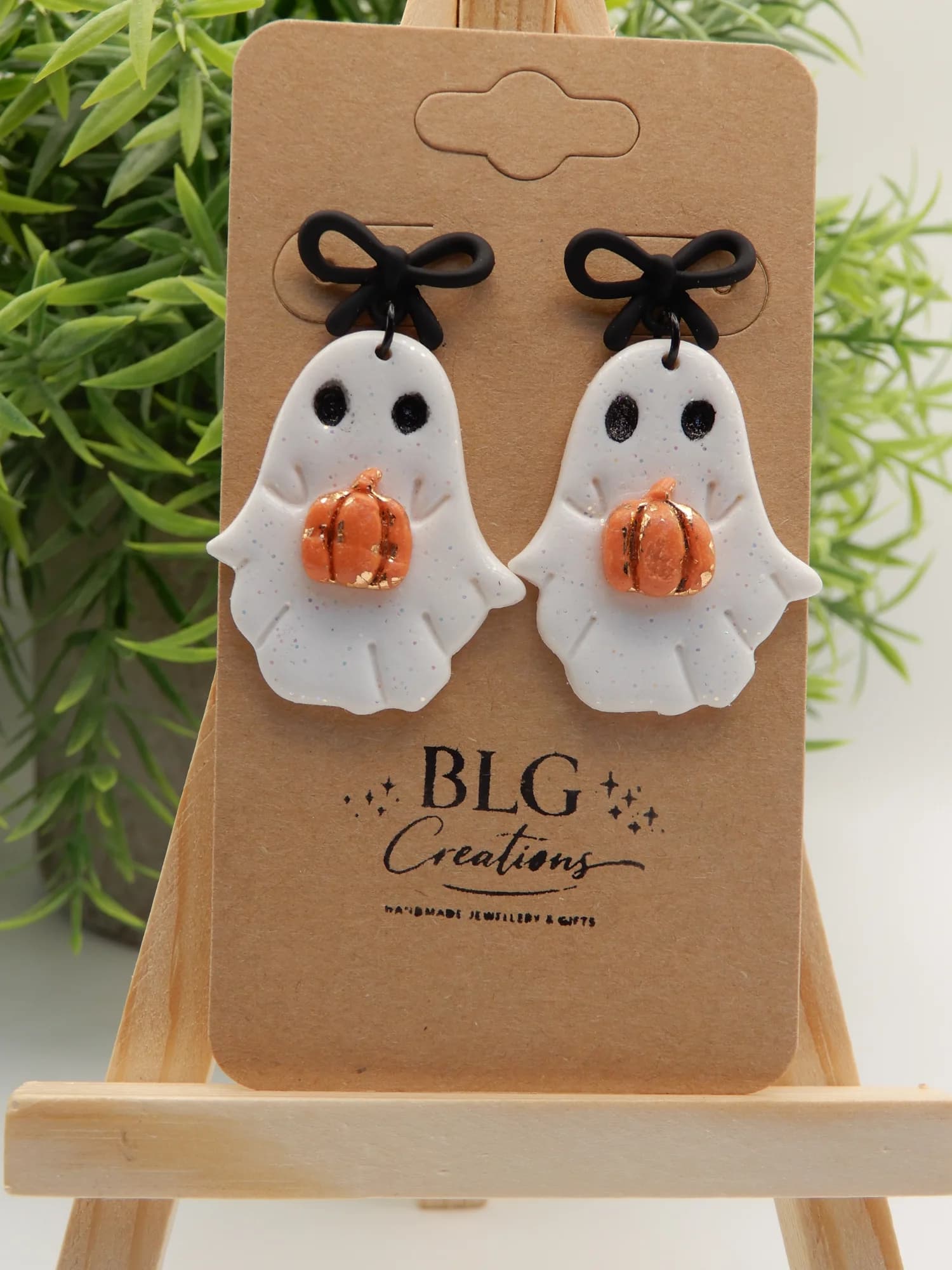 👻 Pumpkin Patch Ghost Stud Earrings